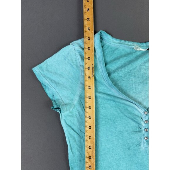 Rare Vintage Y2K Harley Davidson Womens Shirt Sparkle Stones Art Design Promo - Picture 8 of 8